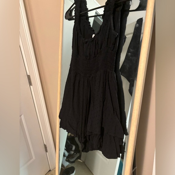 UO Rosie Smocked Tiered Ruffle Romper - Picture 2 of 2